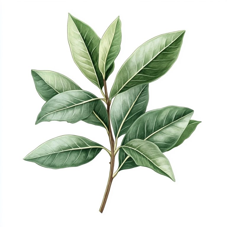 Elegant Bay Laurel Illustration