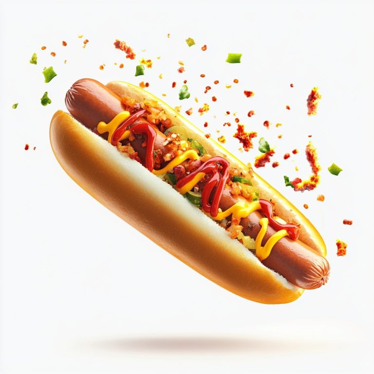 Explosive Hot Dog Illustration