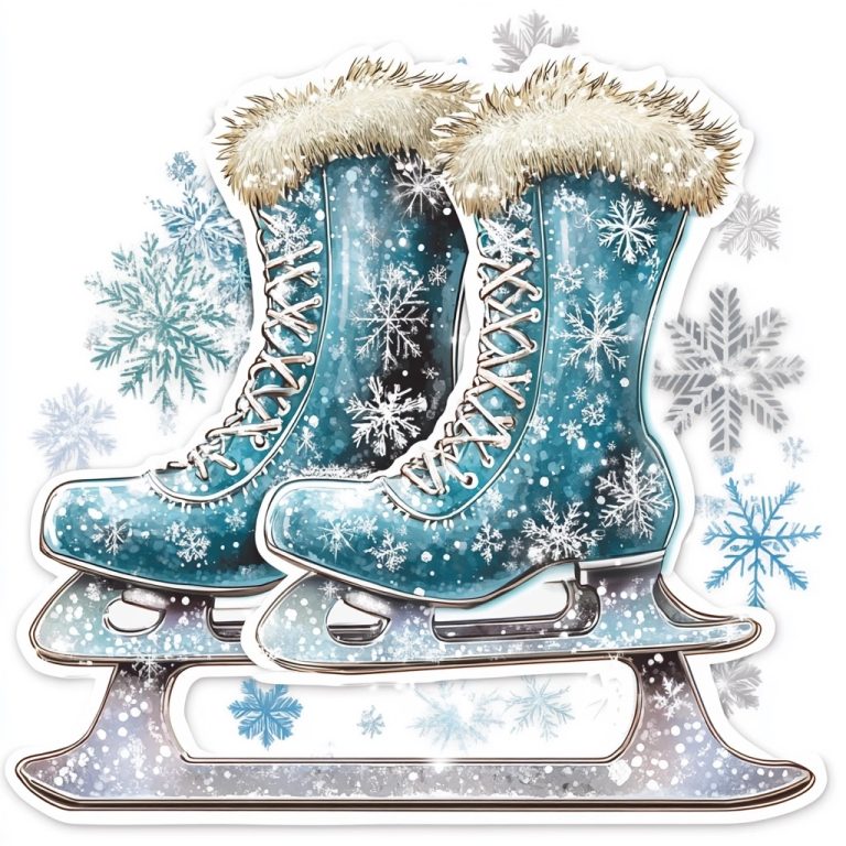 Festive Ice Skates Design