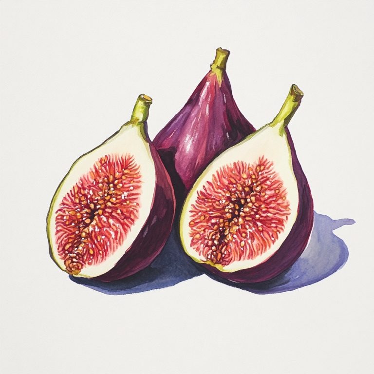 Figs on White Canvas