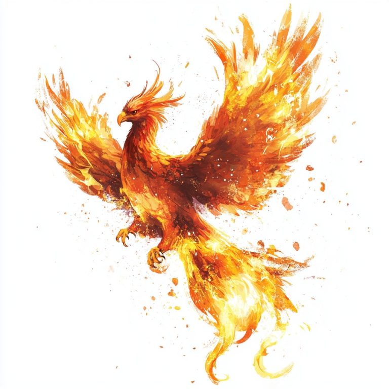 Flaming Phoenix Illustration