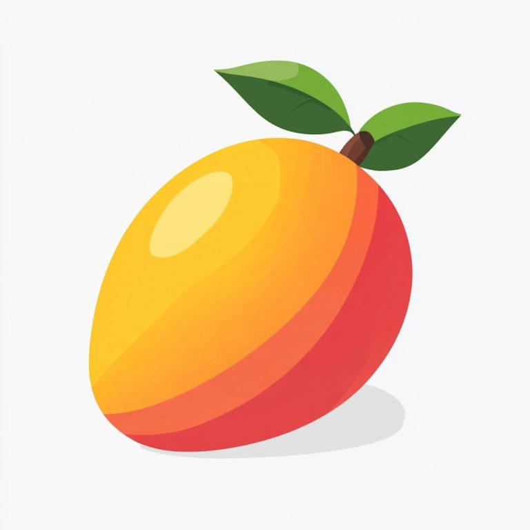 Flat 2D Mango Illustration