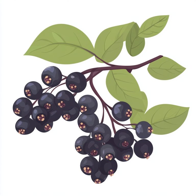 Flat Aronia Illustration