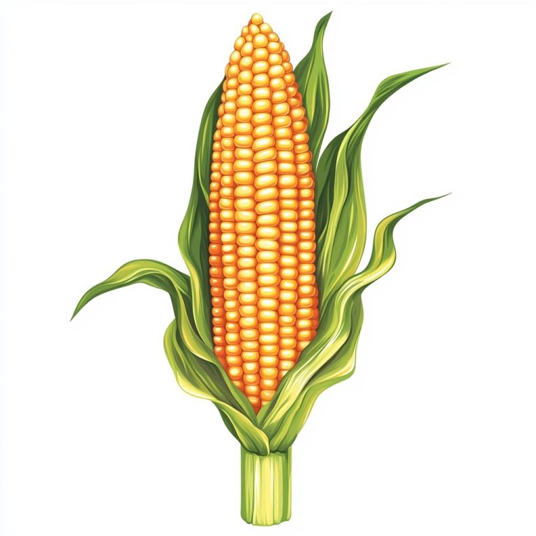 Flat Corn on White