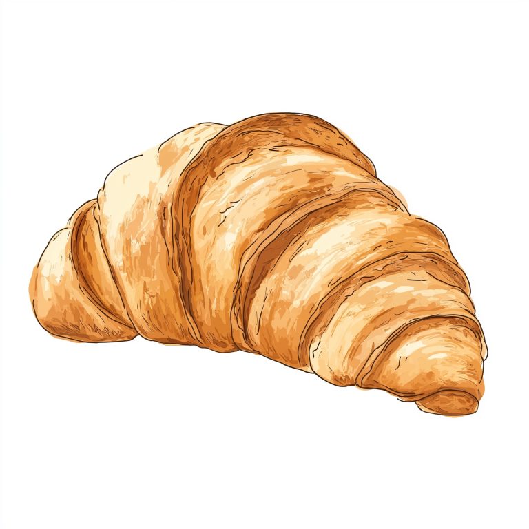 Flat Croissant Top View