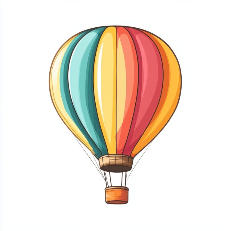 Flat Design Hot Air Balloon