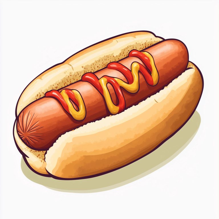 Flat Design Hot Dog