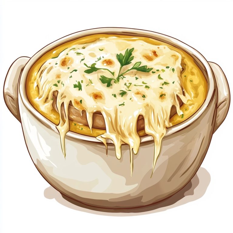 Flat Design Onion Soup