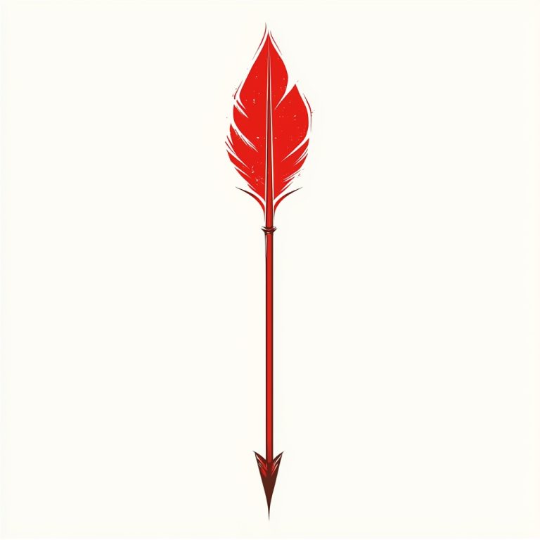 Flat Design Red Arrow