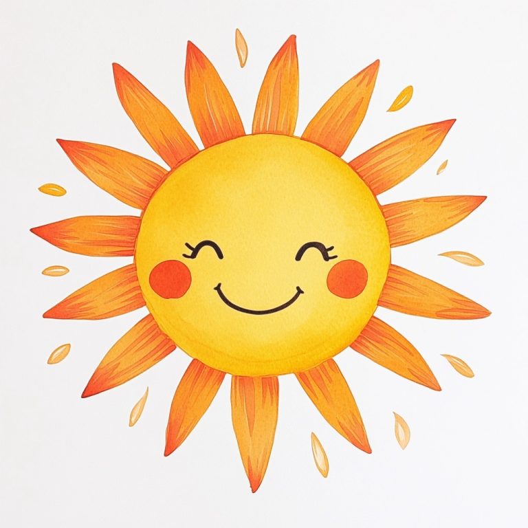 Flat Sun Clipart Design