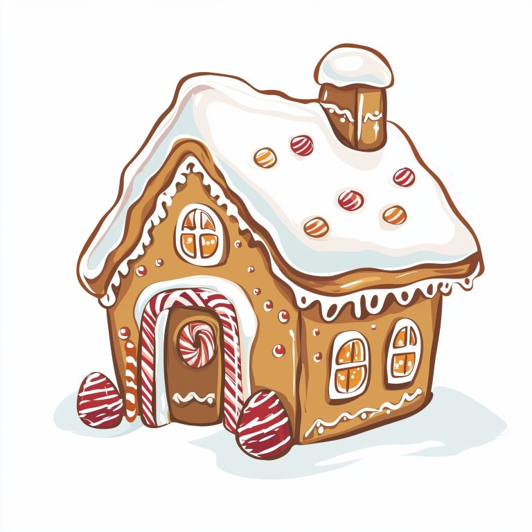 Gingerbread House Illustration