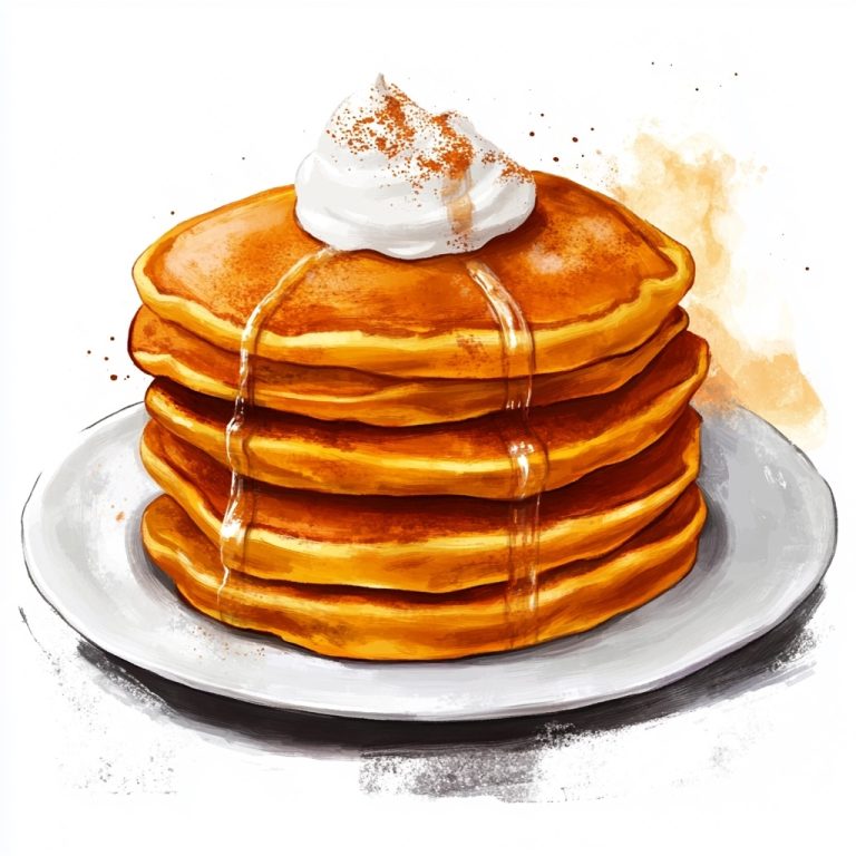 Gluten Free Pumpkin Pancakes Illustration