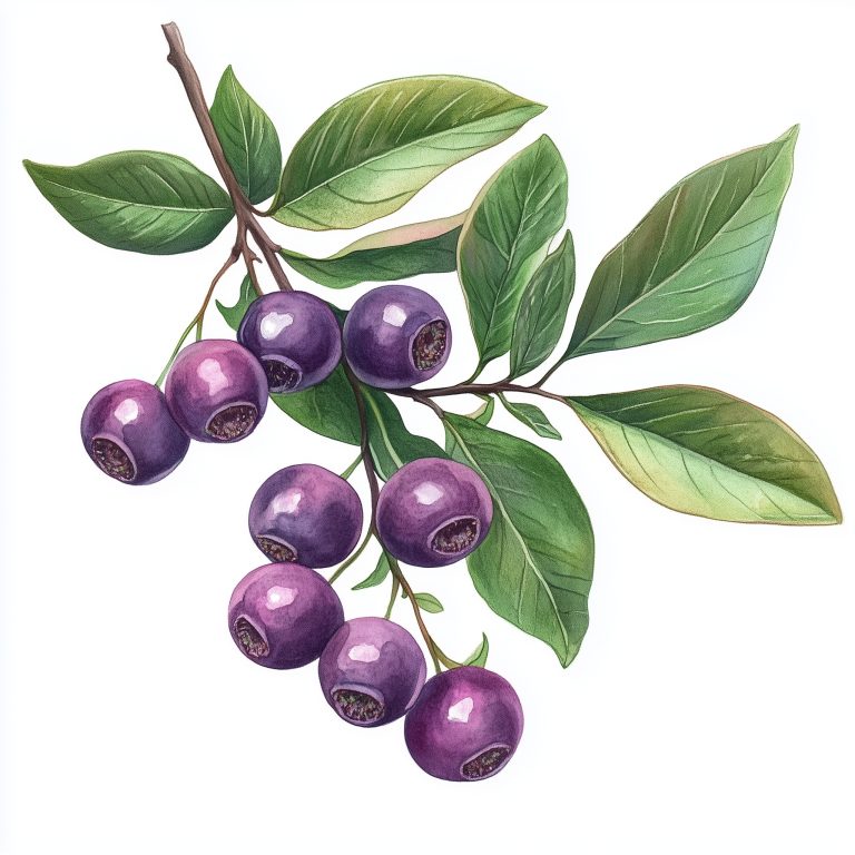 Gouache Huckleberry Branch Illustration