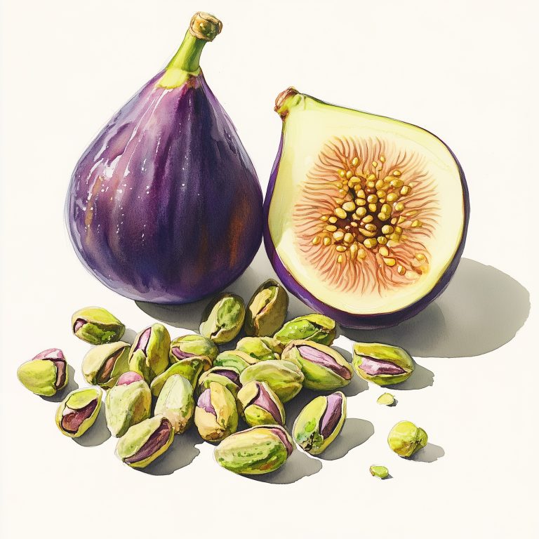 Gouache Pistachios and Fig