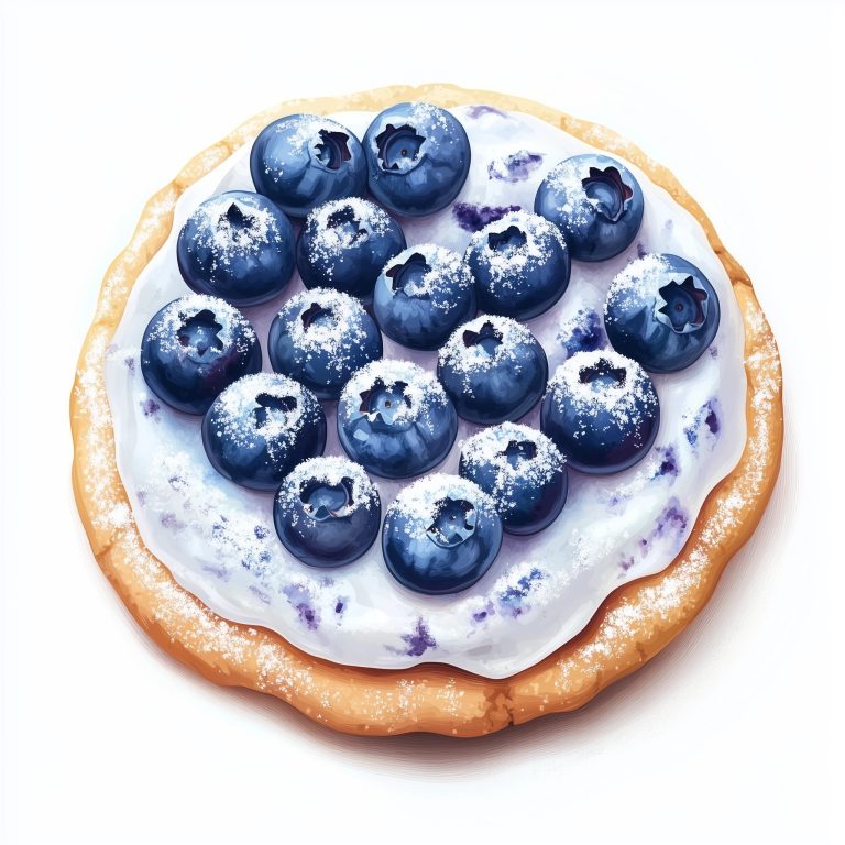 Gradient Blueberries on Cookie