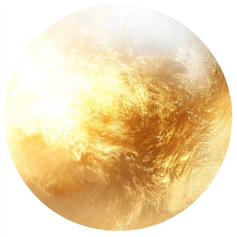 Gradient Circle with Gold