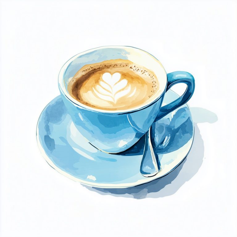 Graphic Blue Coffee Cup