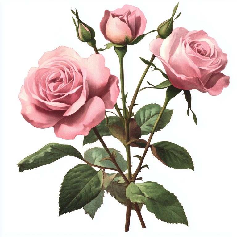 Graphic Pink Roses Design