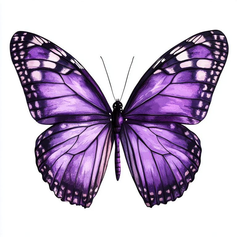 Graphic Purple Butterfly Wings