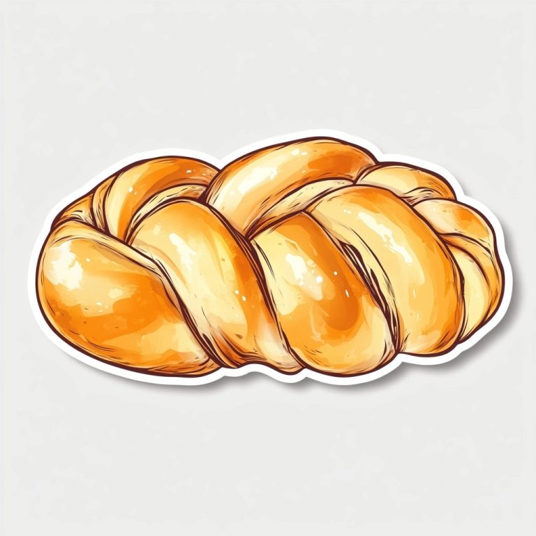 Hand Drawn Challah Sticker