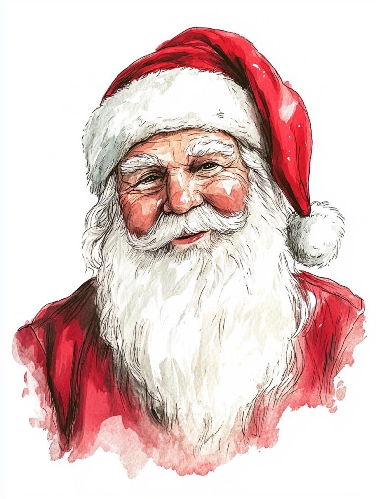 Hand Drawn Father Christmas Illustration 1