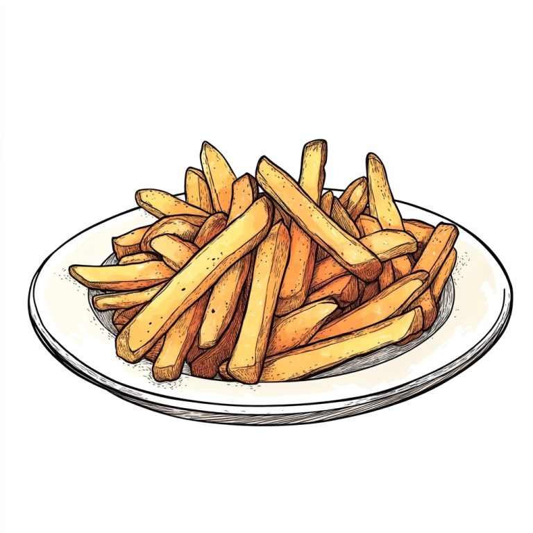 Hand Drawn Fries Illustration