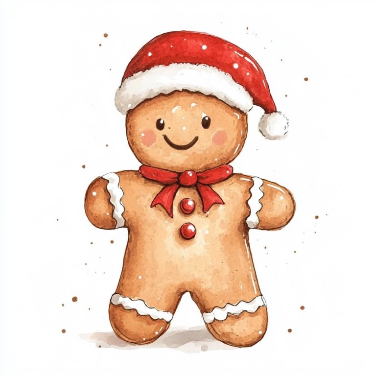 Hand Drawn Gingerbread Man