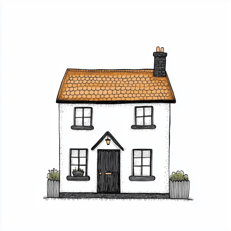 Hand Drawn House Illustration