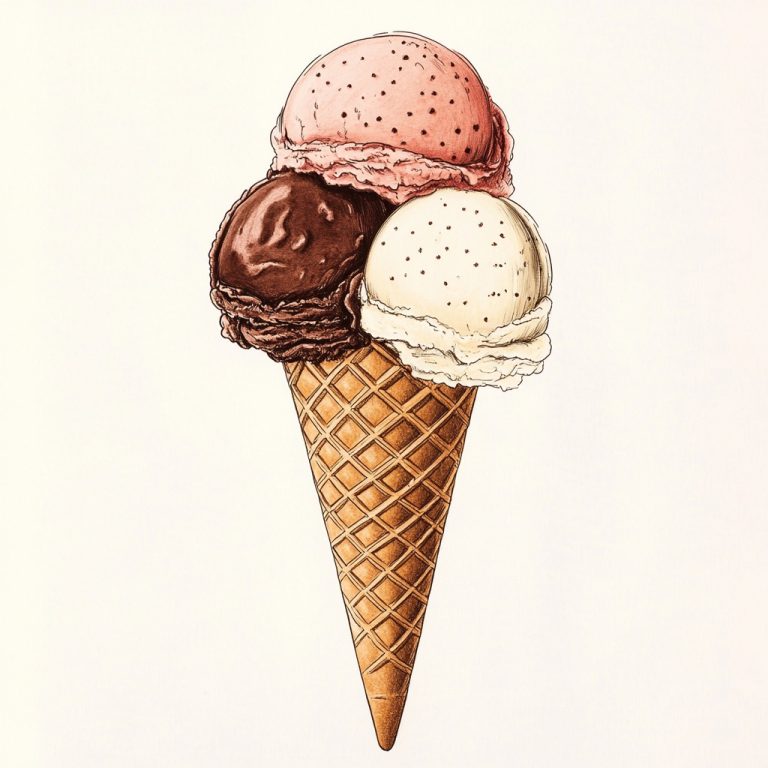 Hand Drawn Ice Cream Cone