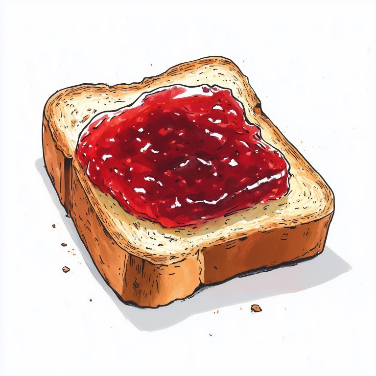 Hand Drawn Jam Toast