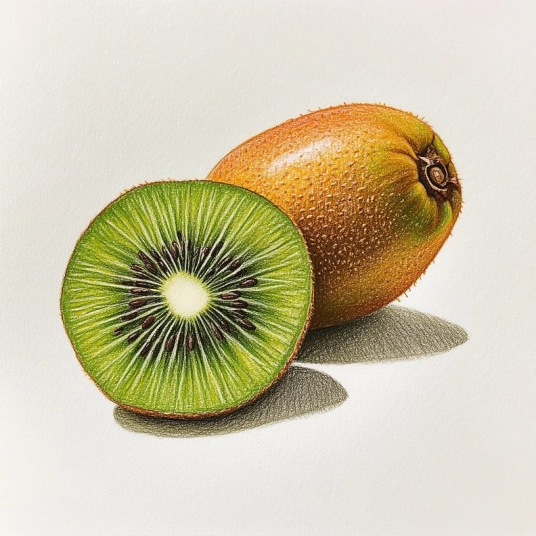 Hand Drawn Kiwi Fruit