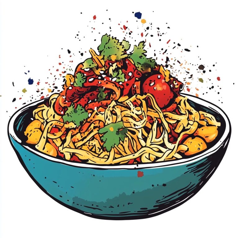 Hand Drawn Koshari Graphics