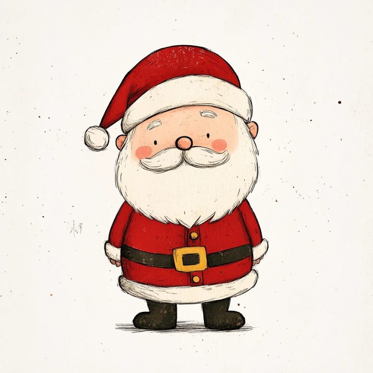 Hand Drawn Santa Claus Illustration