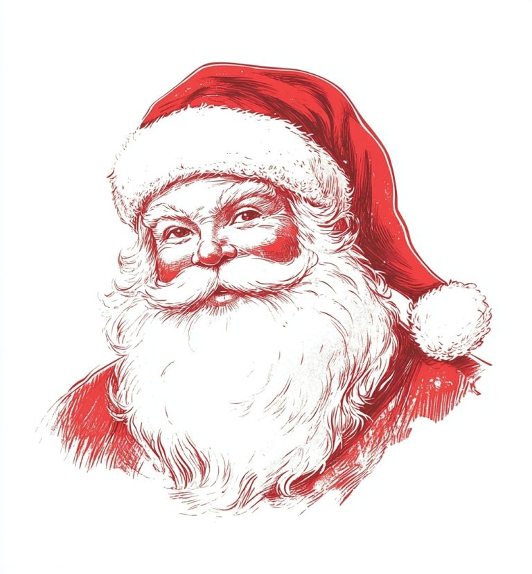 Hand Drawn Santa Logo