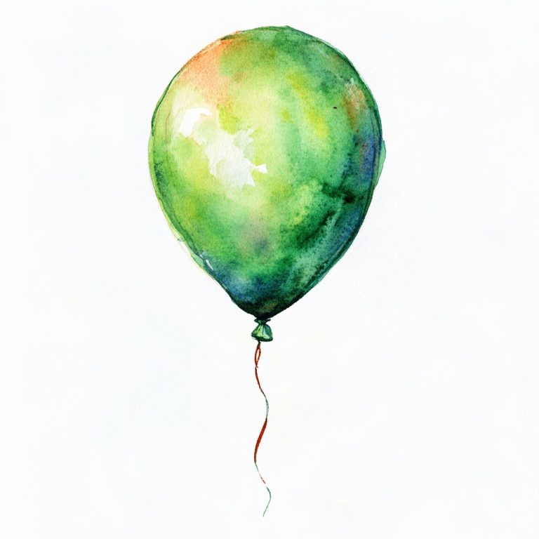 Hand Drawn Watercolor Balloon