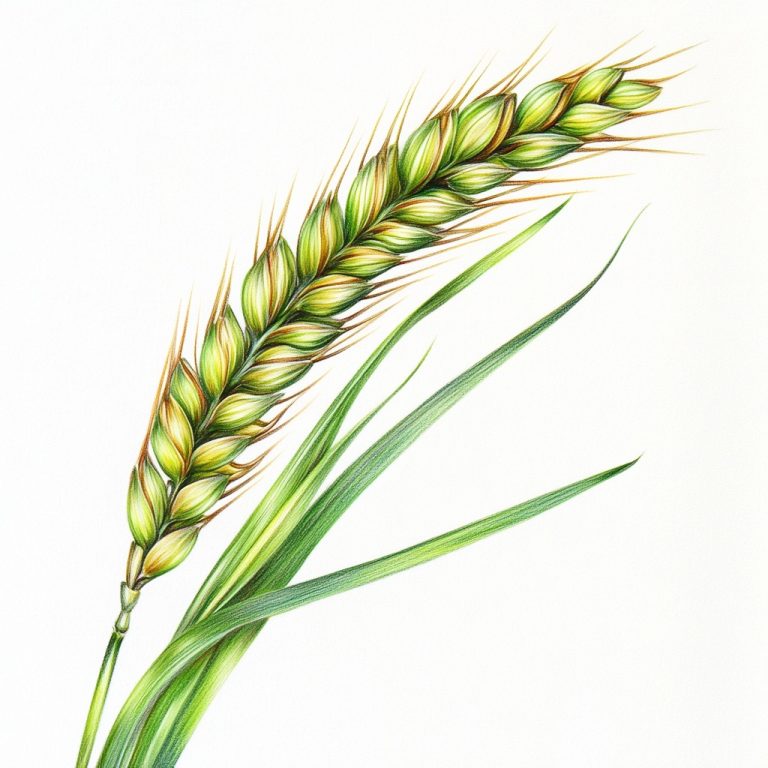 Hand Painted Green Barley Germ