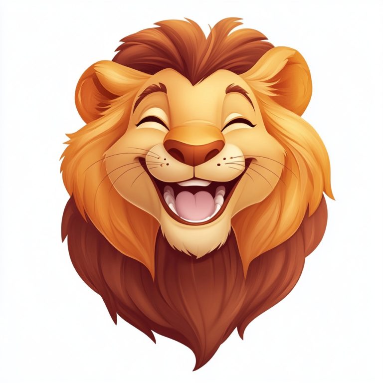 Happy Lion Emoji Design