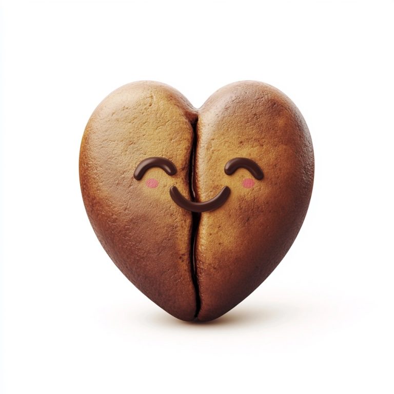 Heart Shaped Coffee Bean Emoji