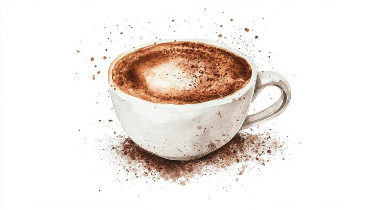 High Contrast Coffee Mocha Illustration