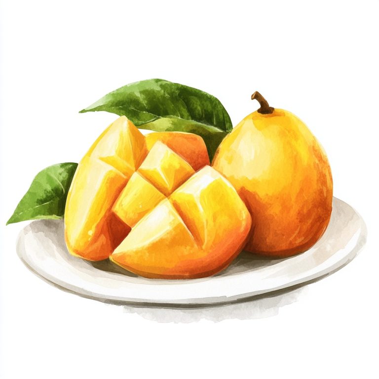 High Contrast Mango Illustration