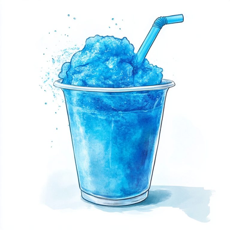 Hispanic Blue Slushy Illustration