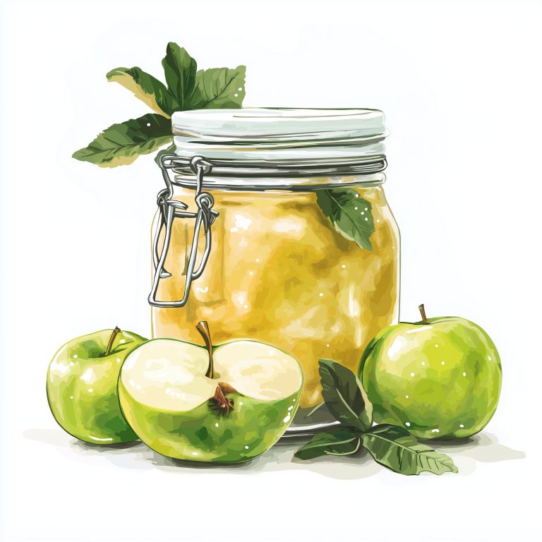 Homemade Green Applesauce Illustration