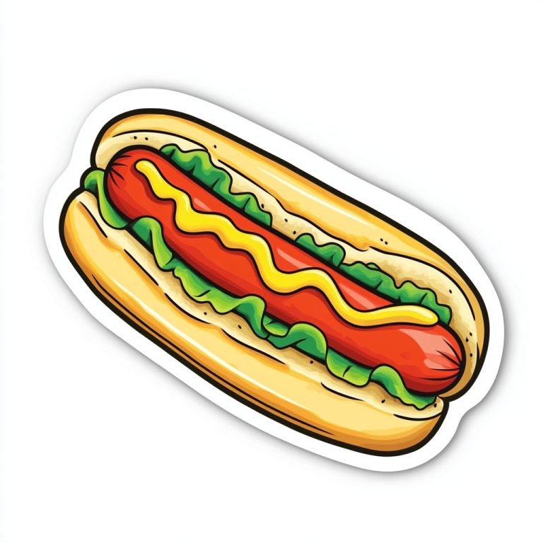 Hot Dog Sticker Design