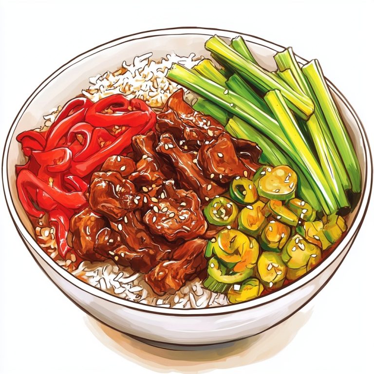 Hunan Rice Bowl Illustration