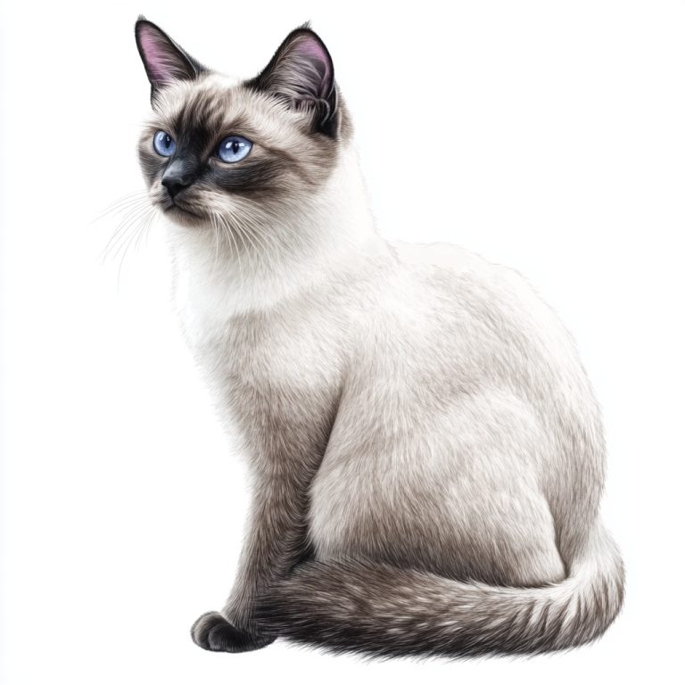 Hyper Realistic Balinese Cat Clipart