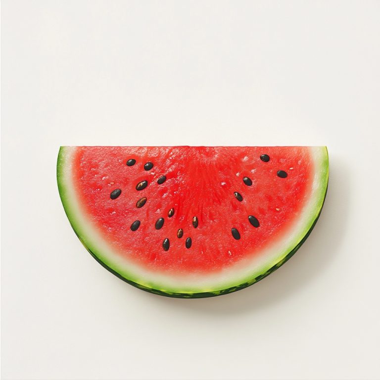 Hyper Realistic Half Watermelon on a Crisp White Canvas