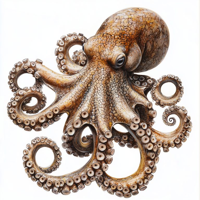 Hyper Realistic Octopus Painting