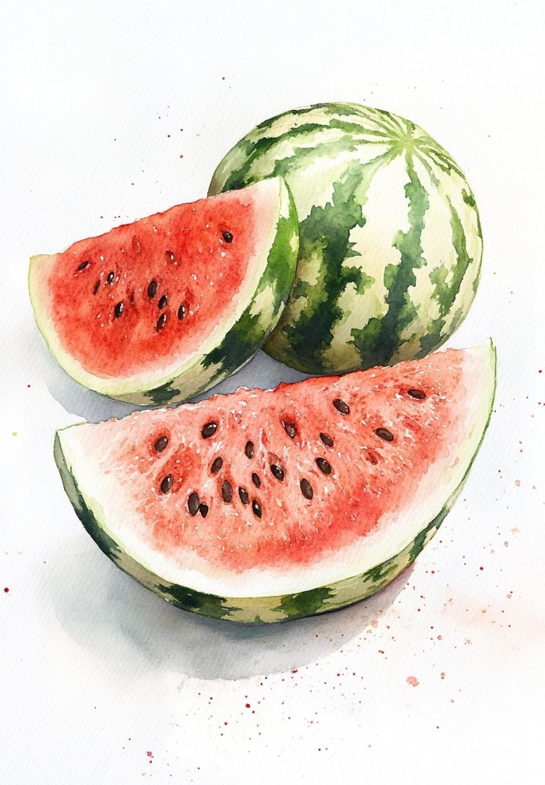 Hyper Realistic Watermelon Illustration