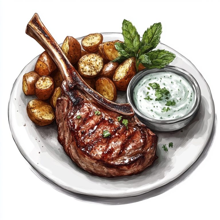 Hyperrealistic Grilled Lamb Chop