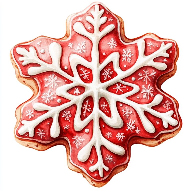 Hyperrealistic Winter Cookie Illustration